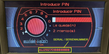 Unlock Radio Code geeignet für AISIN Lamborghini Navigation Plus RNS-E AUZBZ7